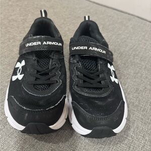 Under Armour Kids Black and White Sneakers